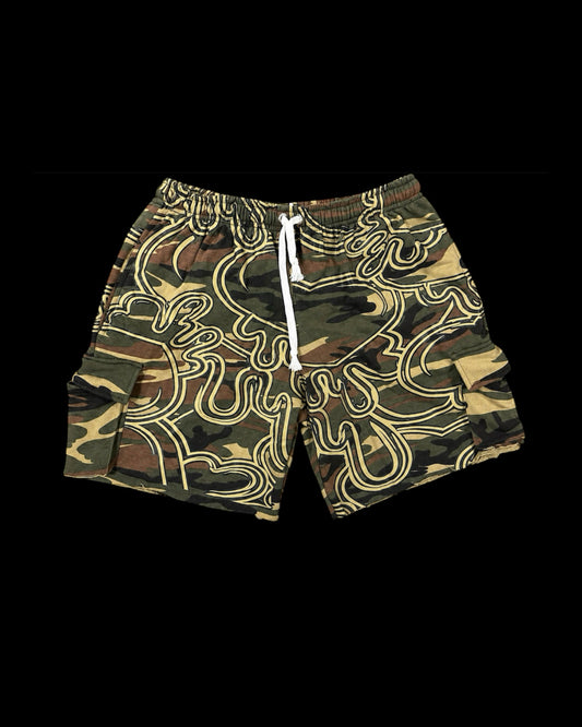 LOV3 Camo Signature Cargo Shorts