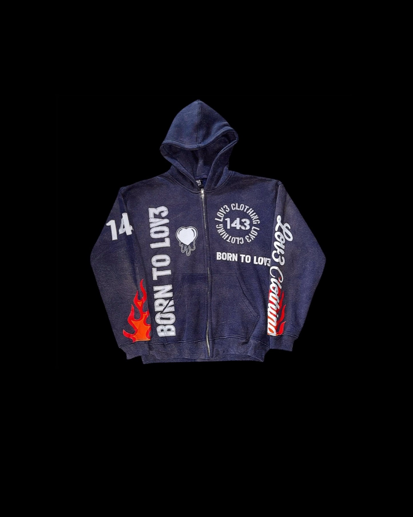 Born To LOV3 Zip Up Hoodie