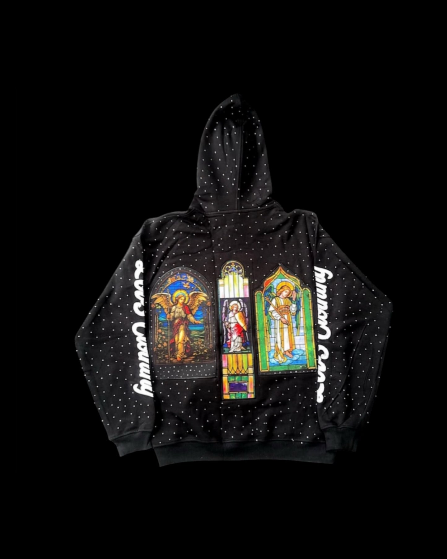 LOV3 Angel’s Bussdown Patchwork Zip Up Hoodie